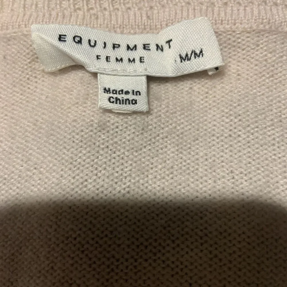 Equipment Femme Wool Cashmere Sweater Women's Medium Striped Colorful Preppy